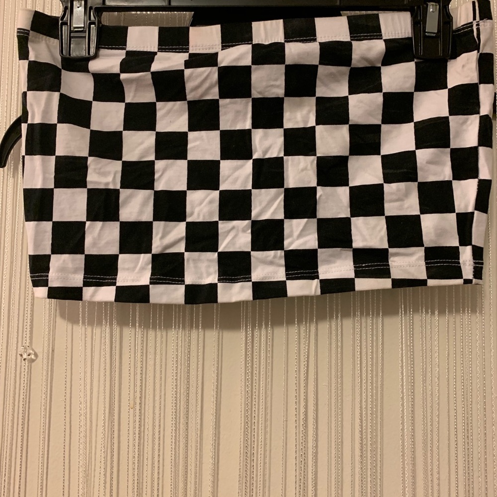 Checkered tube top